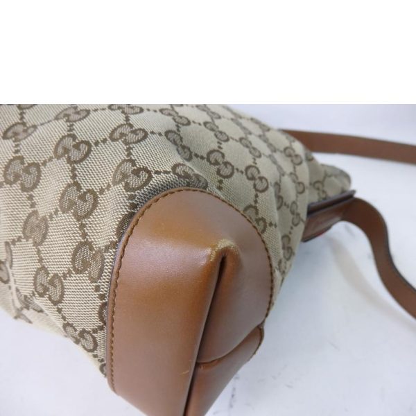 21122 9 Gucci GG Canvas Shoulder Bag Brown