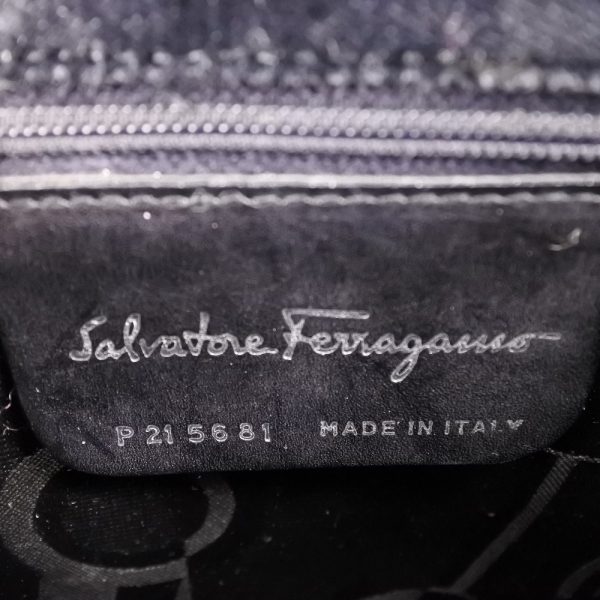 21130102 10 Salvatore Ferragamo 2WAY Gancini velor NERO black