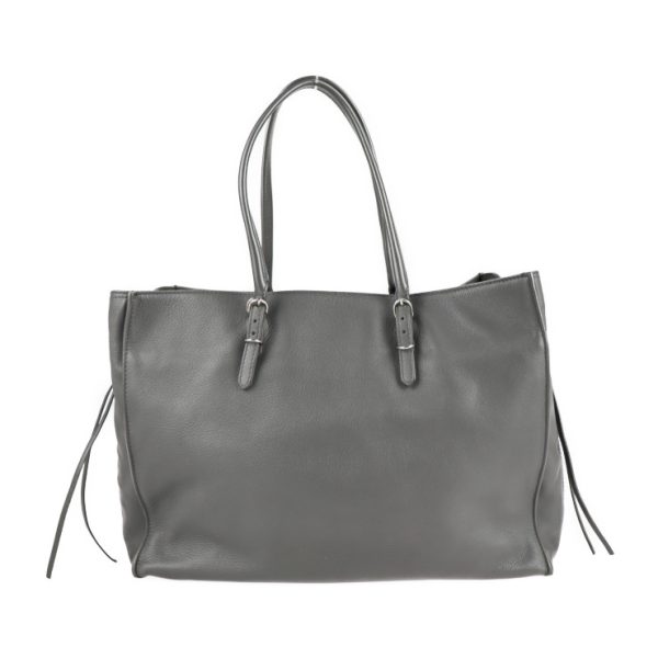 2113103002105 3 Balenciaga Paper B4 Leather Tote Bag Gray