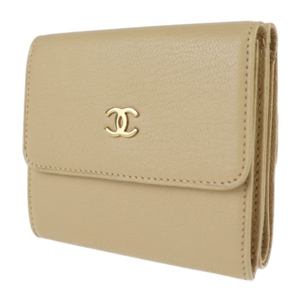 2114013007208 2 Chanel Bifold Wallet Here Mark W Hook Beige