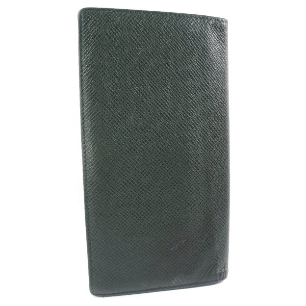 21143054 3 LOUIS VUITTON Porto Cartes Long Wallet M31004 Taiga Epicea Green