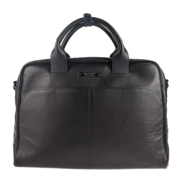 2116093007249 1 Burberry Black Label Leather Business Bag Black