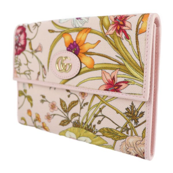 2116123007176 2 GUCCI Flora Pouch Canvas Pink Multicolor