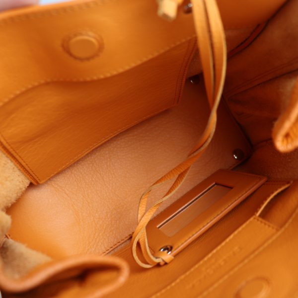 2116123007190 9 Balenciaga Paper Mini Leather Handbag Orange