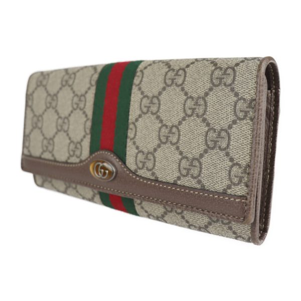 2116123007194 2 GUCCI Chain Wallet PVC Leather Beige Ebony