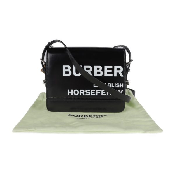 2117023002312 9 Burberry Cotton Polyurethane Leather Shoulder Bag Black White