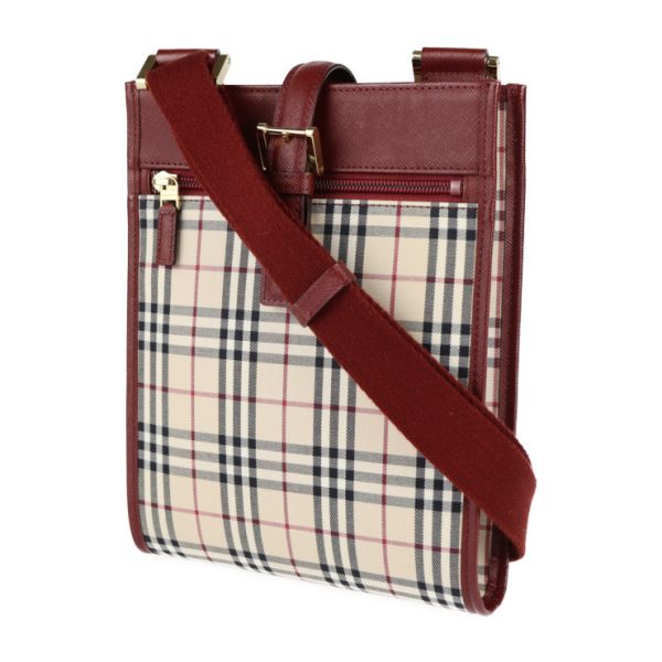 2117033002366 2 Burberry Plaid Canvas Leather Crossbody Bag Beige Bordeaux