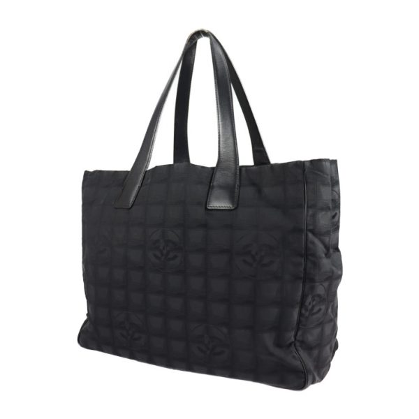 2118113007185 2 Chanel Tote MM Travel Line Tote Bag Nylon Black