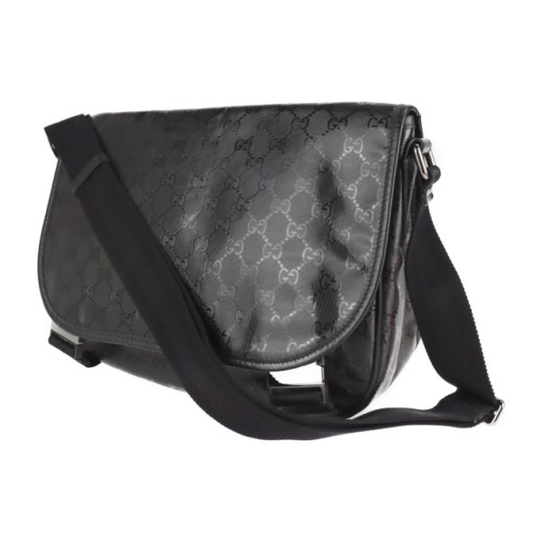 2118113007187 2 GUCCI GG Implement Shoulder Bag PVC Leather Black