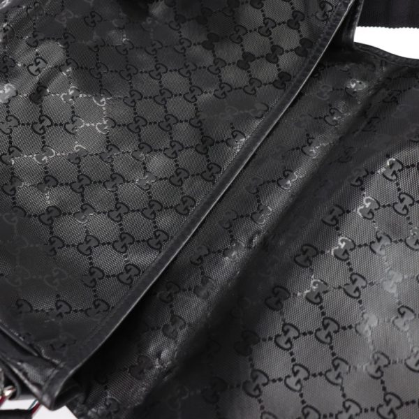 2118113007187 8 GUCCI GG Implement Shoulder Bag PVC Leather Black