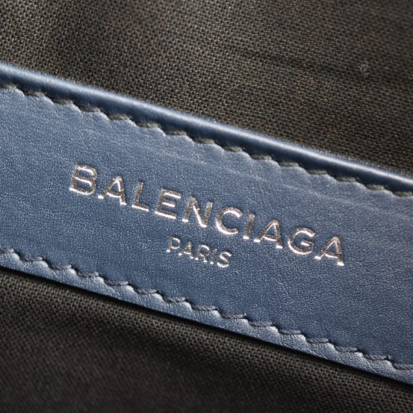 2118113007189 8 Balenciaga Navy Clip M Canvas Leather Clutch Bag Natural Navy