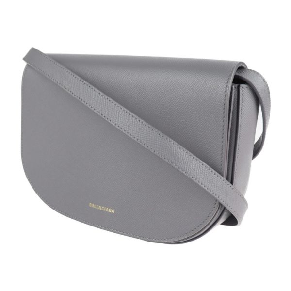 2118113007192 2 Balenciaga Ville Day Leather Messenger Bag Gray