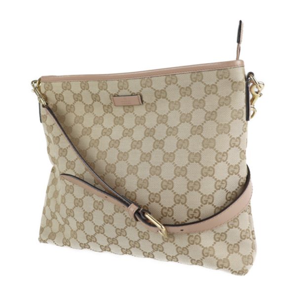 2118113007198 2 GUCCI Shoulder Bag GG Canvas Beige Pink