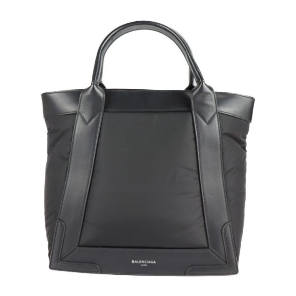 2118113007223 1 Balenciaga Cabas PM Nylon Leather Tote Bag Black