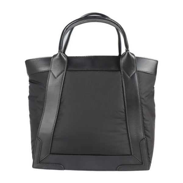 2118113007223 3 Balenciaga Cabas PM Nylon Leather Tote Bag Black