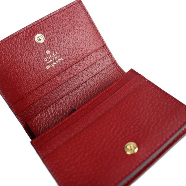 2118113007237 4 GUCCI Doraemon Bifold Wallet GG Supreme Canvas Beige Cherry Red