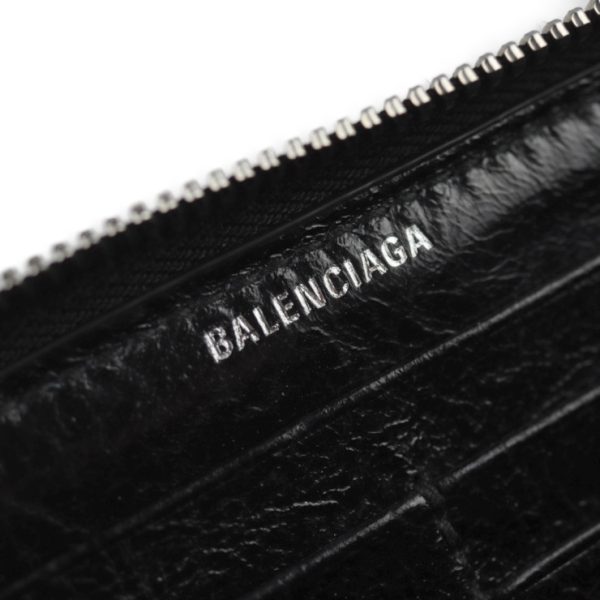 2118113007246 5 Balenciaga Leather Long Wallet Black