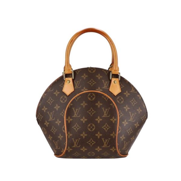 21185 2 Louis Vuitton Ellipse Monogram Satchel Bag Brown