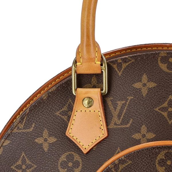 21185 8 Louis Vuitton Ellipse Monogram Satchel Bag Brown