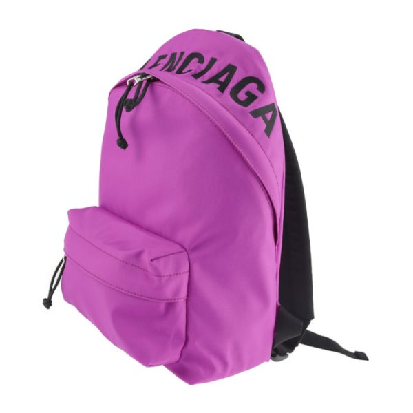 2119043008374 2 Balenciaga Logo Wheel Nylon Daypack Purple