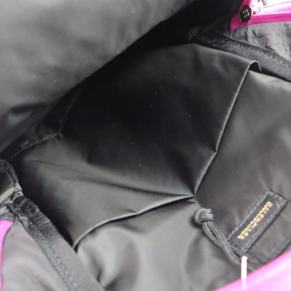 2119043008374 8 Balenciaga Logo Wheel Nylon Daypack Purple