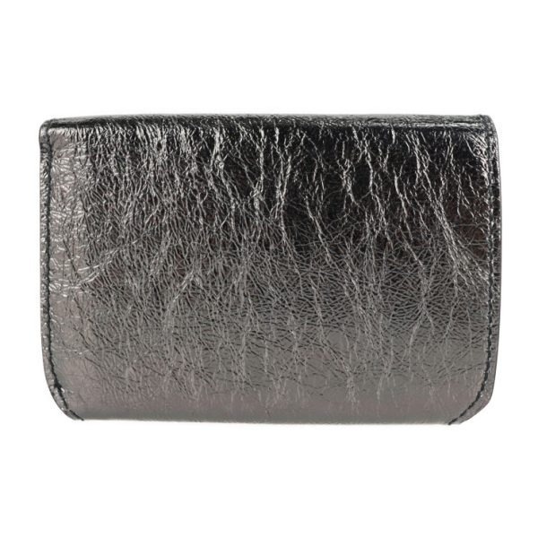 2119053007345 3 Balenciaga Trifold Leather Wallet Gunmetal