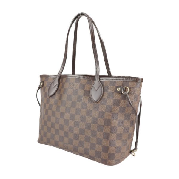 2120121001023 2 Louis Vuitton Neverfull Pm Tote Bag Damier Canvas Ebene