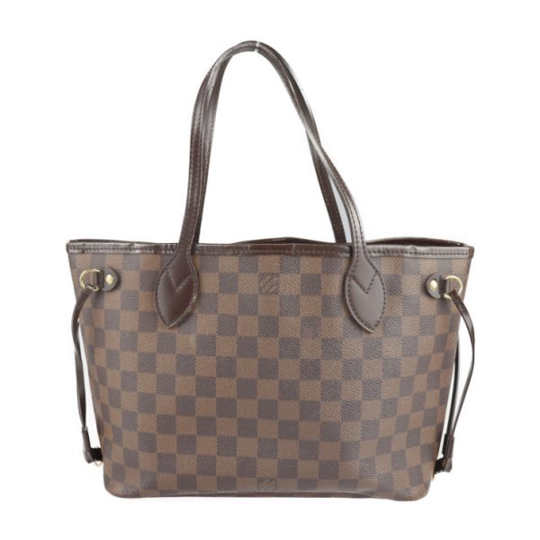 2120121001023 3 Louis Vuitton Neverfull Pm Tote Bag Damier Canvas Ebene