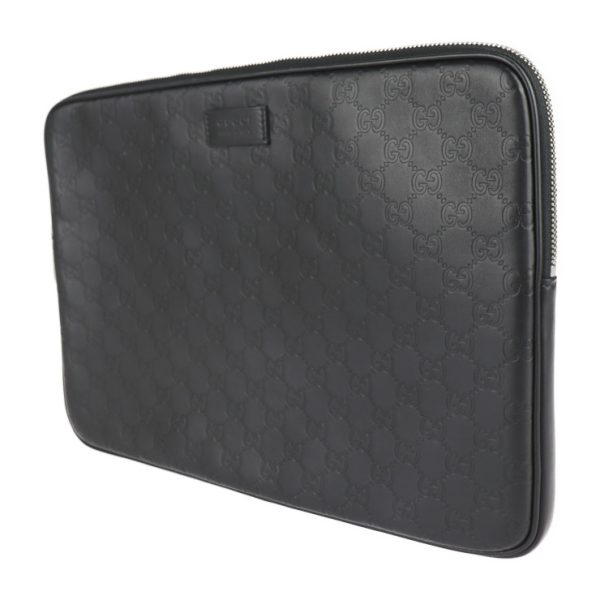 2120123008204 2 GUCCI Guccisima Clutch Bag Leather Black