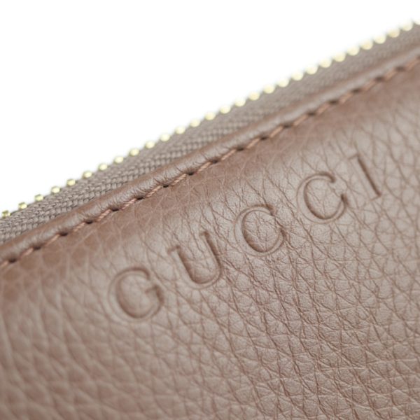 2120123008208 7 Gucci Long Wallet Leather Thin Maroon Round Zipper