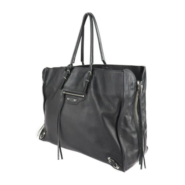 2120123008222 2 Balenciaga Paper A4 Leather Tote Bag Black