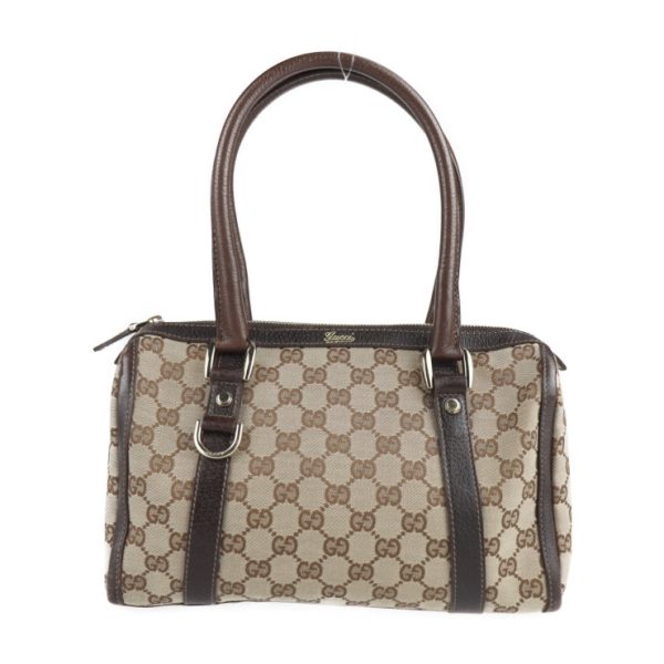 2120123008226 1 GUCCI Abbey Handbag GG Canvas Beige Brown