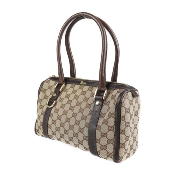 2120123008226 2 GUCCI Abbey Handbag GG Canvas Beige Brown