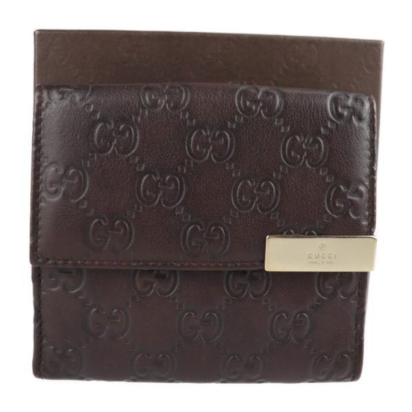 2120123008246 9 Gucci Guccisima Bifold Wallet Dark Brown W Hook