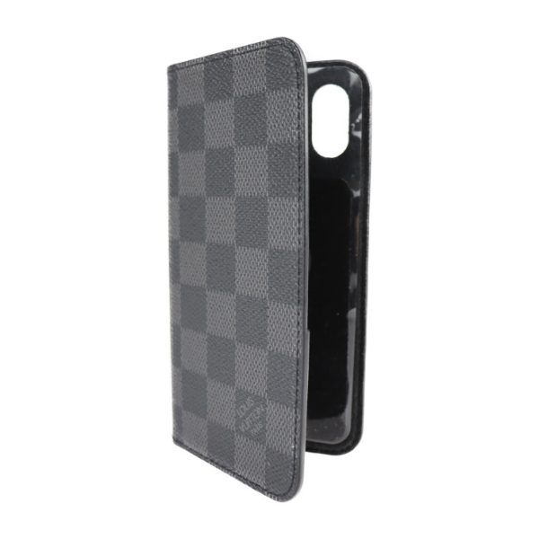 2120123008250 2 Louis Vuitton Iphone Folio Damier Graphite Notebook Case Black Gray