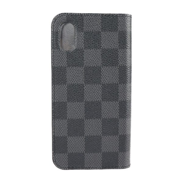 2120123008250 3 Louis Vuitton Iphone Folio Damier Graphite Notebook Case Black Gray