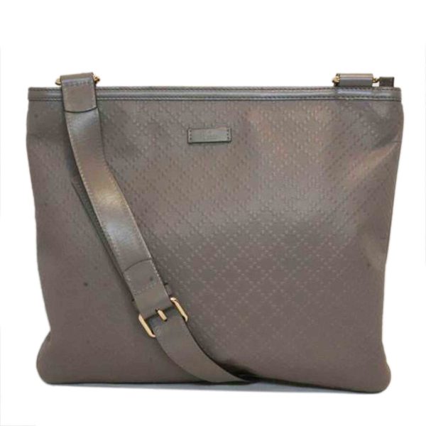 21207 1 Gucci Diamante PVC Shoulder Bag Gray