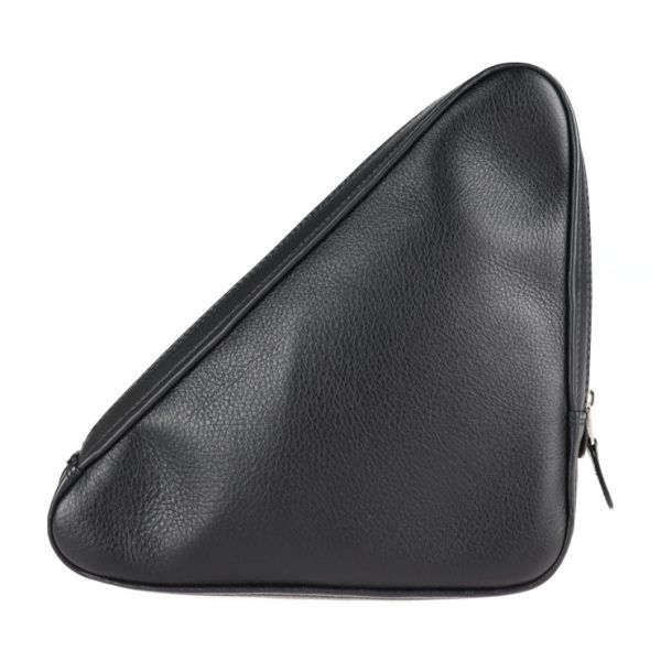 2121013007391 3 Balenciaga Triangle Leather Clutch Bag Black