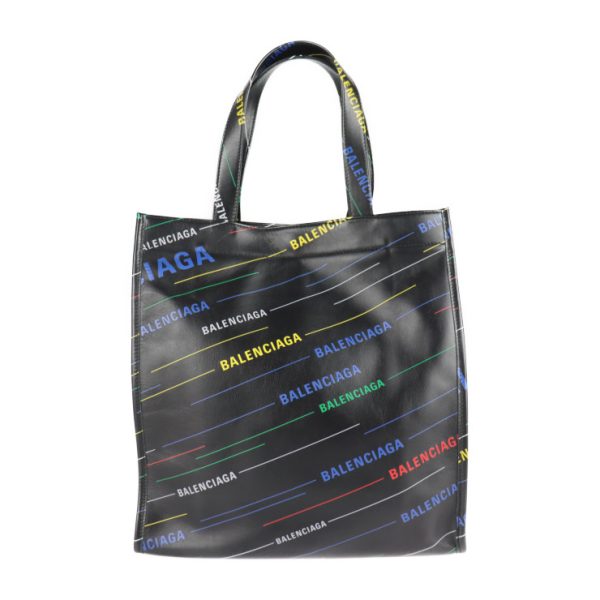 2121113008266 3 Balenciaga Market Shopper Leather Tote Bag Black Multicolor