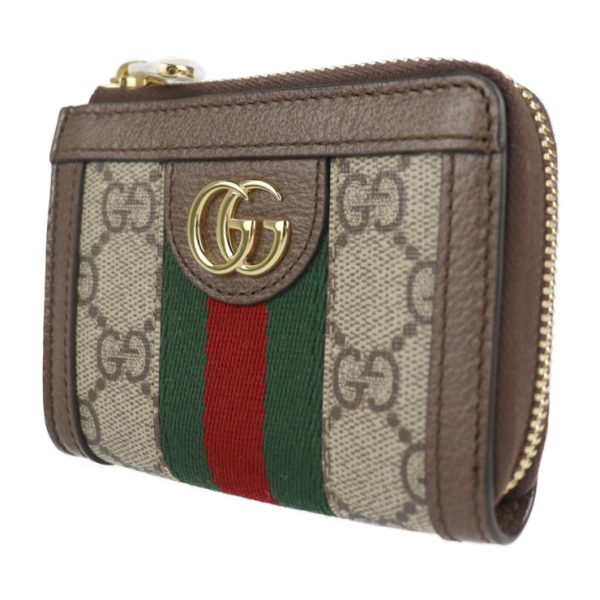 2121113008276 2 GUCCI Ophidia GG Supreme Coin Case PVC Leather Beige Brown