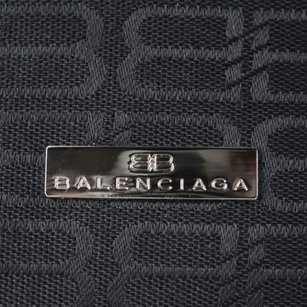 2123011001037 9 Balenciaga Leather Canvas Handbag Black