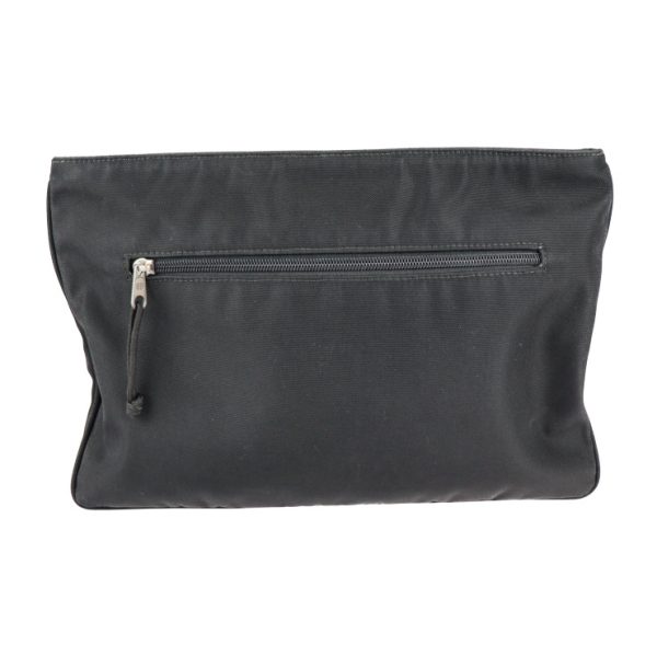 2123083008322 2 Balenciaga Nylon Canvas Clutch Bag Black