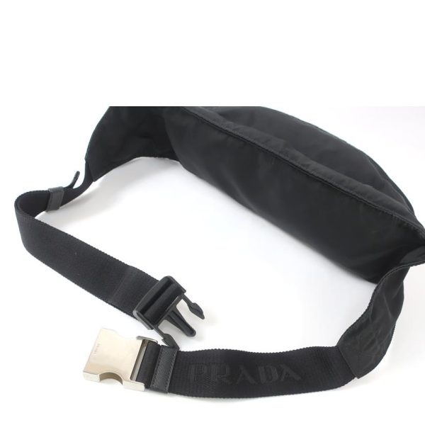 21231 3 Prada Waist Pouch Body Bag Nylon Black