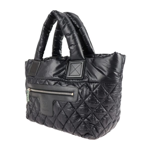 2124063002451 2 Chanel Coco Cocoon Tote PM Handbag Leather Black