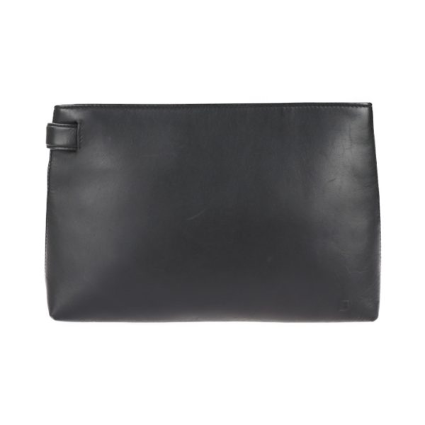 2125083007392 1 Balenciaga B Line Leather Clutch Bag Black