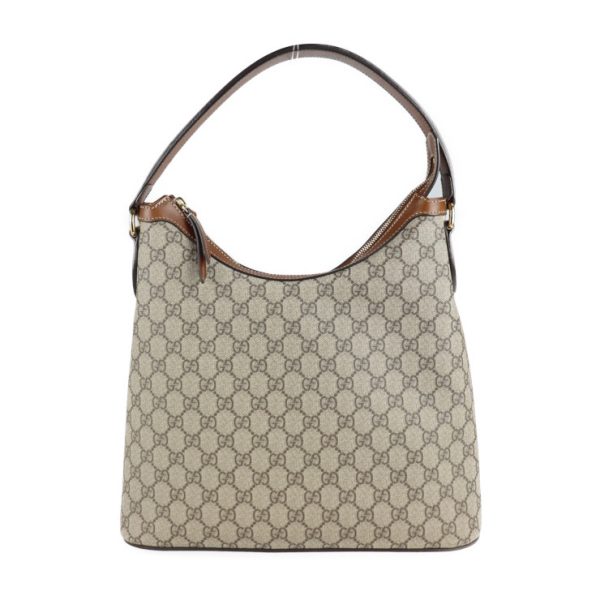 2125113007336 1 GUCCI Hobo Bag PVC Leather Beige Ebony Brown