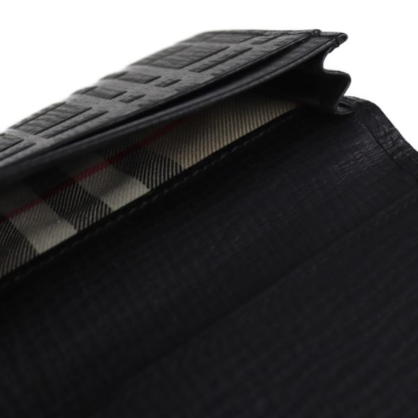 2127013002463 5 Burberry Leather Card Holder Black Check