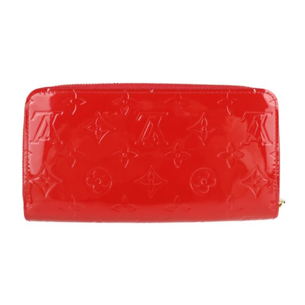 2128013007609 3 Louis Vuitton Zippy Vernis Long Wallet Sleaze Red