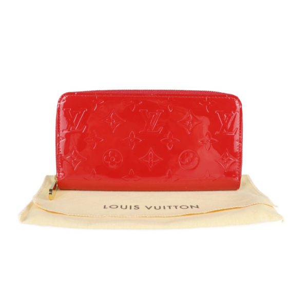 2128013007609 9 Louis Vuitton Zippy Vernis Long Wallet Sleaze Red