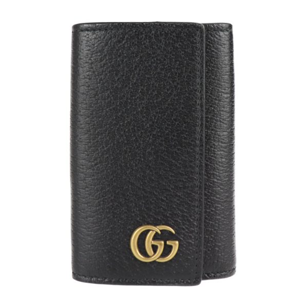 2128113008391 1 GUCCI GG Marmont Key Case Leather Black